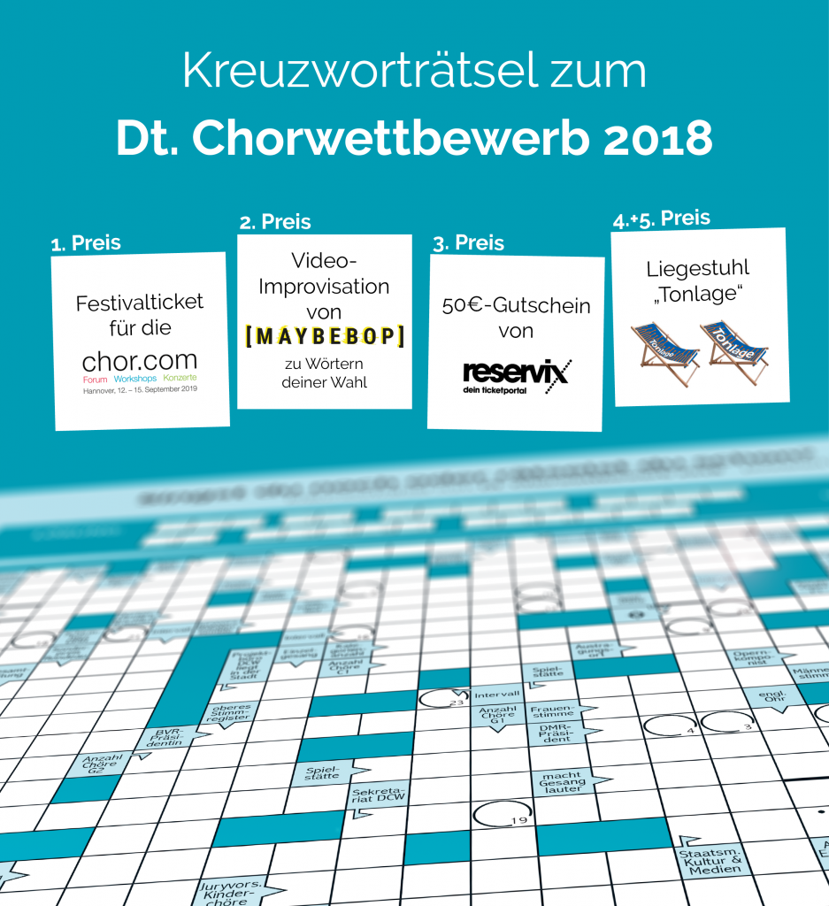 Kreuzworträtsel zum Dt. Chorwettbewerb | Ninas VoxBox